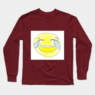 Crying-Laughing Emoji Long Sleeve T-Shirt